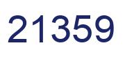 Number 21359 blue image