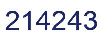 Number 214243 blue image