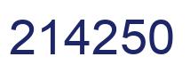 Number 214250 blue image