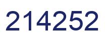 Number 214252 blue image