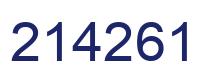 Number 214261 blue image