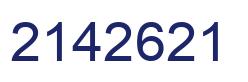 Number 2142621 blue image