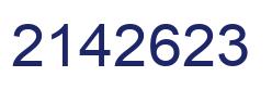 Number 2142623 blue image