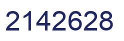 Number 2142628 blue image