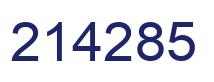 Number 214285 blue image