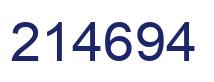 Number 214694 blue image