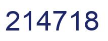 Number 214718 blue image
