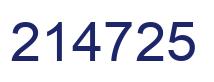 Number 214725 blue image