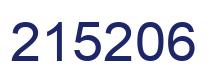 Number 215206 blue image