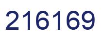 Number 216169 blue image