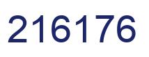 Number 216176 blue image