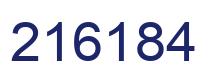 Number 216184 blue image