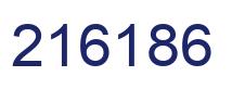 Number 216186 blue image