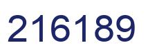 Number 216189 blue image