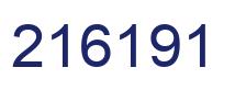 Number 216191 blue image