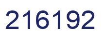 Number 216192 blue image