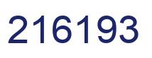 Number 216193 blue image