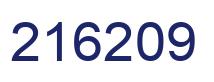 Number 216209 blue image