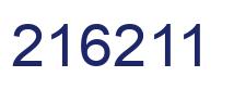 Number 216211 blue image