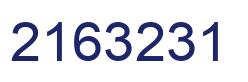 Number 2163231 blue image