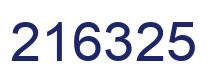 Number 216325 blue image