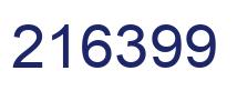 Number 216399 blue image