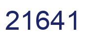 Number 21641 blue image