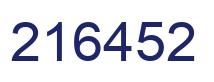 Number 216452 blue image