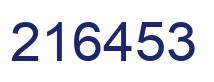 Number 216453 blue image