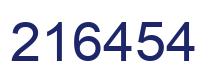 Number 216454 blue image