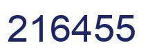 Number 216455 blue image