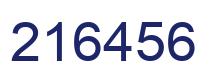 Number 216456 blue image
