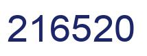 Number 216520 blue image