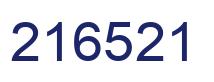 Number 216521 blue image