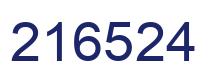 Number 216524 blue image