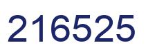 Number 216525 blue image