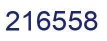 Number 216558 blue image