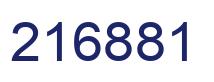 Number 216881 blue image