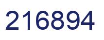 Number 216894 blue image