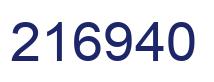 Number 216940 blue image
