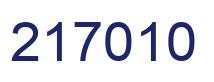 Number 217010 blue image
