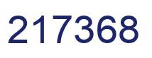 Number 217368 blue image