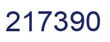 Number 217390 blue image