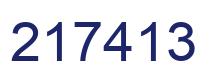 Number 217413 blue image