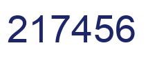 Number 217456 blue image