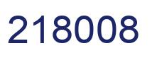Number 218008 blue image