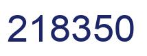 Number 218350 blue image