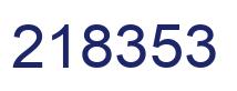 Number 218353 blue image