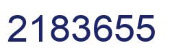 Number 2183655 blue image