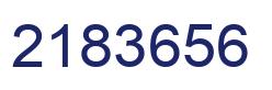 Number 2183656 blue image